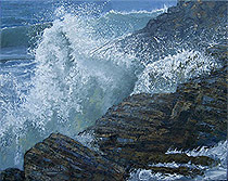 Wind Versus Tide Original Oil Painting on Canvas
