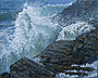 Chapel Porth - Wind Versus Tide Original Oil Painting on Canvas